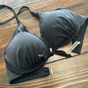 Victoria's Secret black halter swim top 38DD
